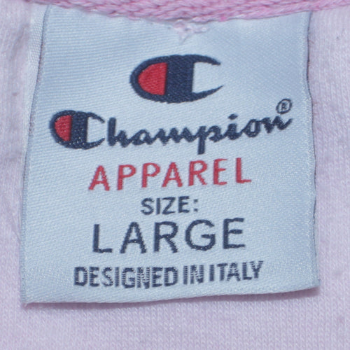 Champion Women's Pink Crew Neck Pullover Sweatshirt Large