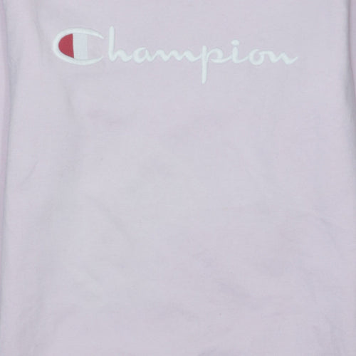 Champion Women's Pink Crew Neck Pullover Sweatshirt Large