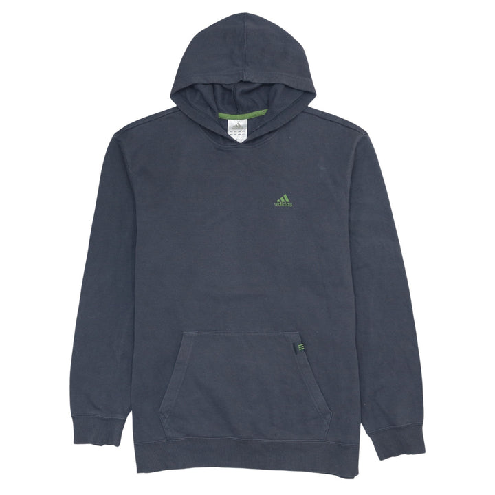 Adidas Men Blue Pullover Hoodie M Regular Fit Sports Style
