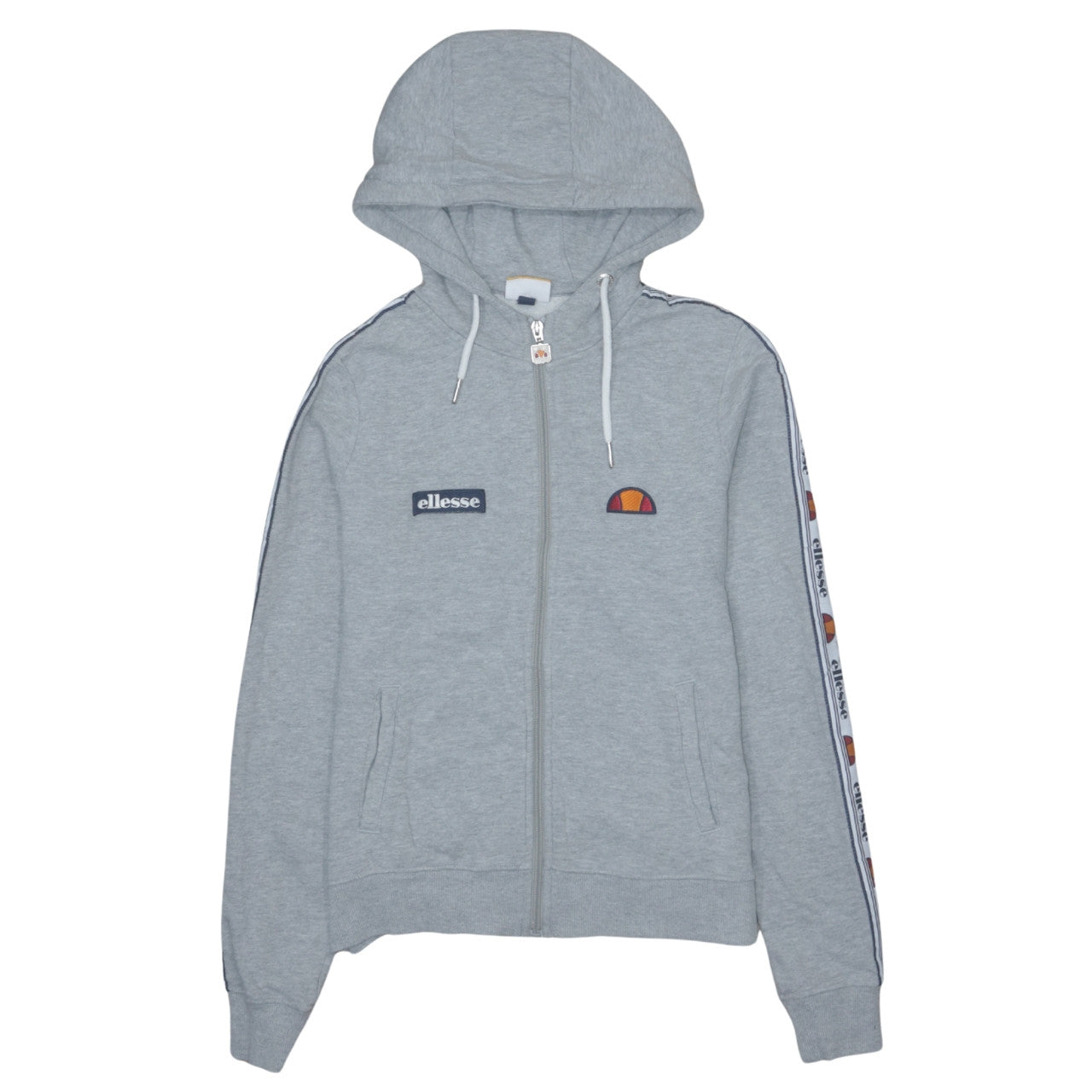 Ellesse Womens Grey Full Zip Hoodie UK 8 Hooded Sweatshirt