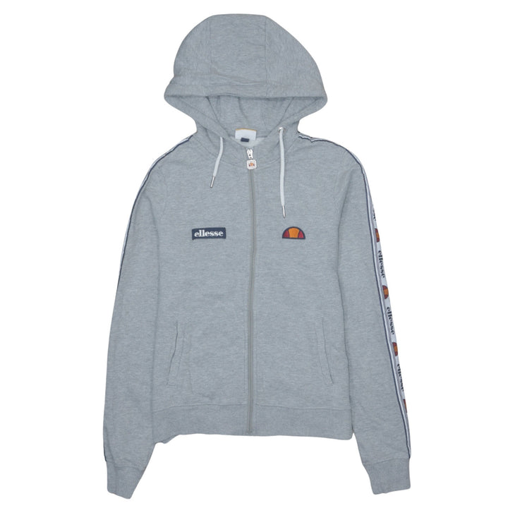 Ellesse Womens Grey Full Zip Hoodie UK 8 Hooded Sweatshirt