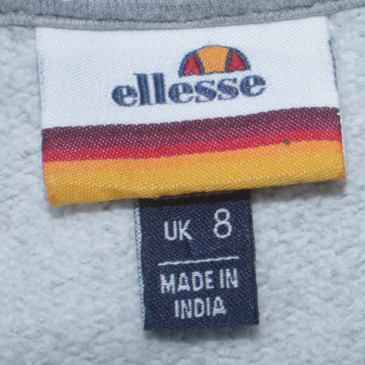Ellesse Womens Grey Full Zip Hoodie UK 8 Hooded Sweatshirt