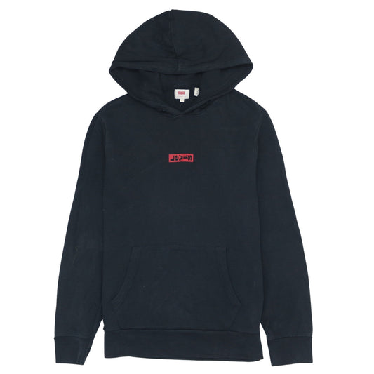 Levi's Men's Black Pullover Hoodie S Logo Fleece Classic Style