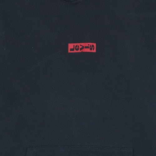 Levi's Men's Black Pullover Hoodie S Logo Fleece Classic Style