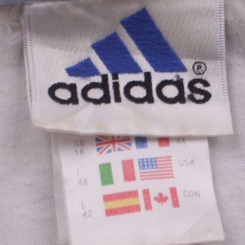 Adidas Womens Light Blue Full Zip Windbreaker Jacket Size 16