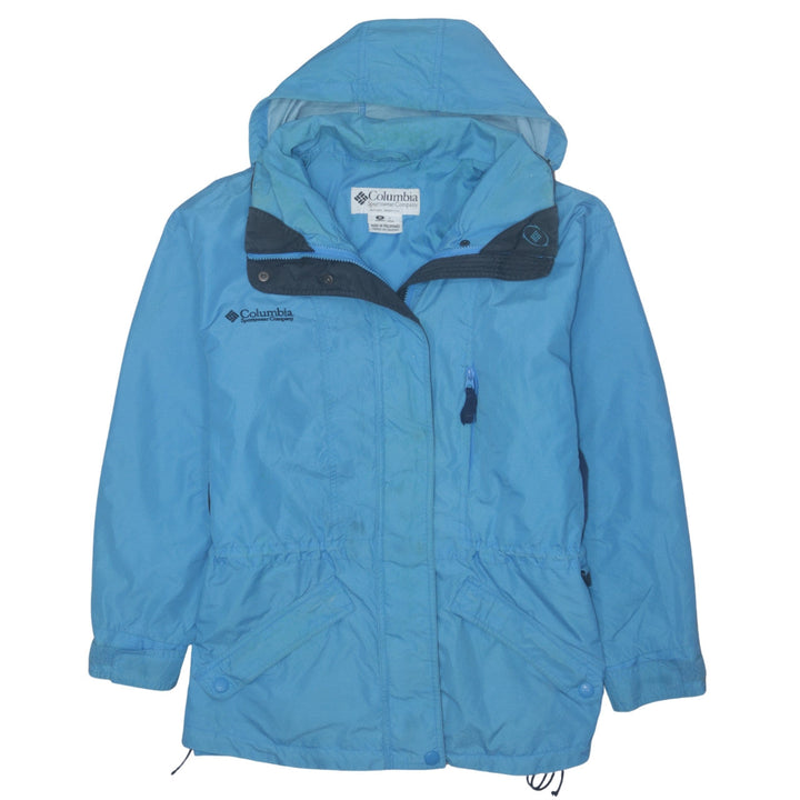 Columbia Women’s Blue Hooded Parka Jacket Size M Water Resistant Outdoor