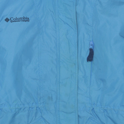Columbia Women’s Blue Hooded Parka Jacket Size M Water Resistant Outdoor