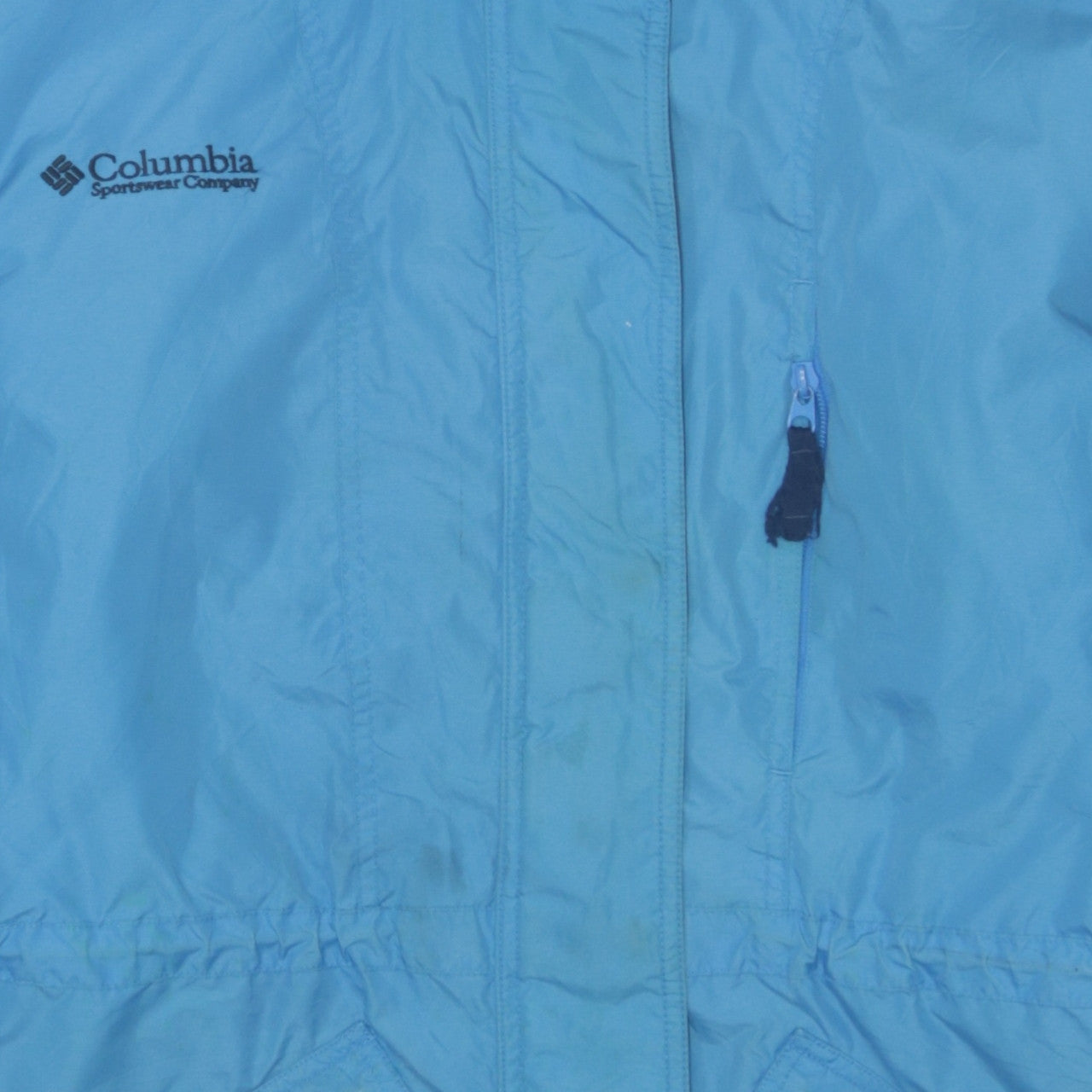 Columbia Women’s Blue Hooded Parka Jacket Size M Water Resistant Outdoor