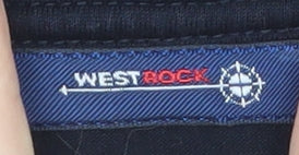 Westrock Men's Blue Striped Cotton Polo Shirt Size M