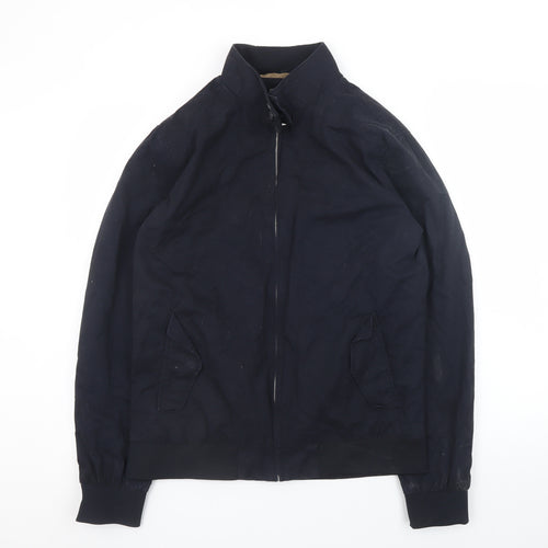 Peacocks Mens Blue Bomber Jacket Medium Cotton Blend Casual Zip