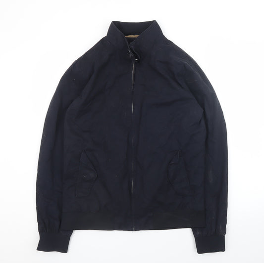 Peacocks Mens Blue Bomber Jacket Medium Cotton Blend Casual Zip