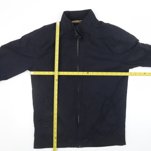 Peacocks Mens Blue Bomber Jacket Medium Cotton Blend Casual Zip