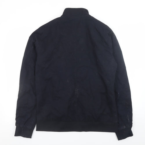 Peacocks Mens Blue Bomber Jacket Medium Cotton Blend Casual Zip