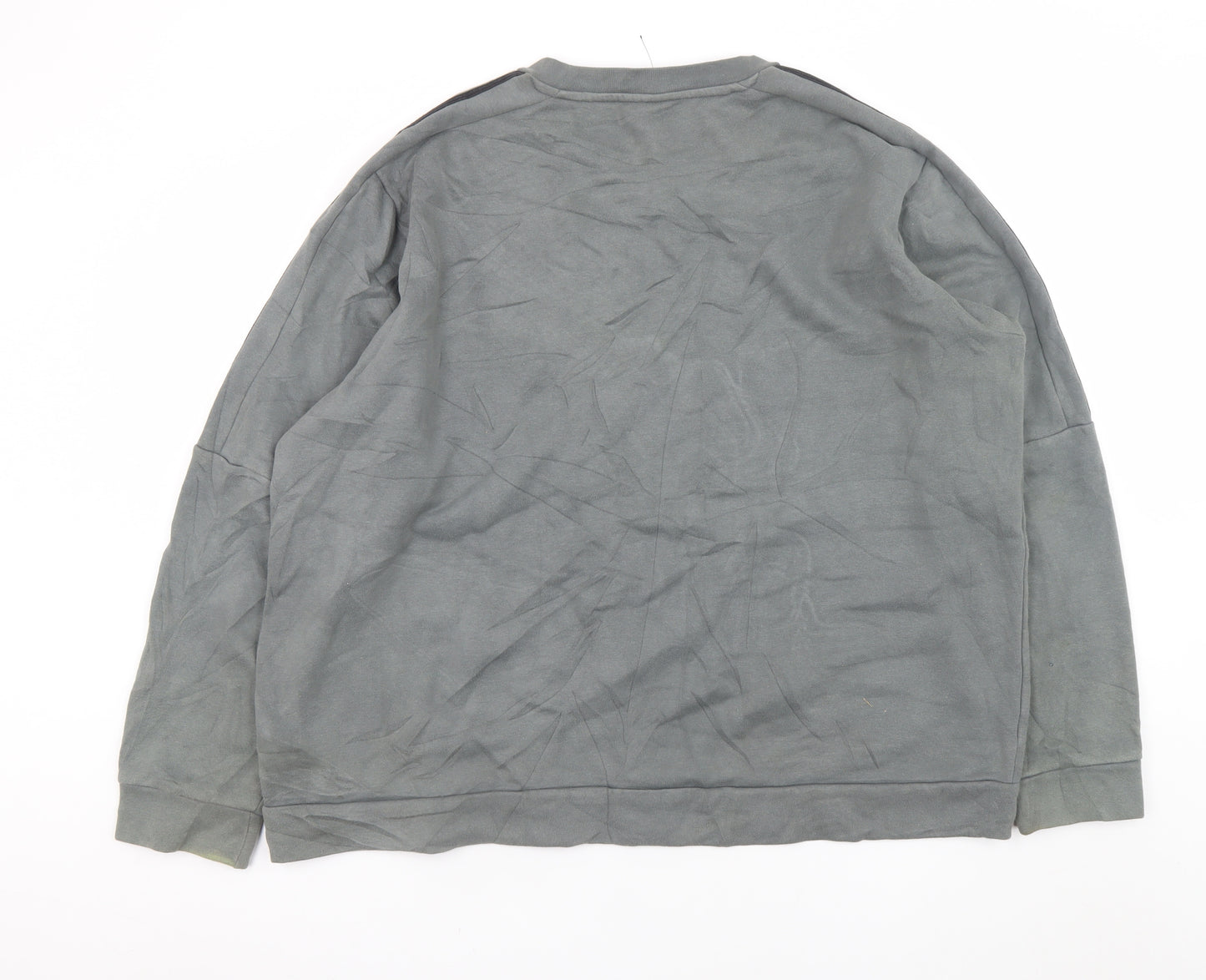 Adidas Men's Grey XL Pullover Crew Neck Sweatshirt