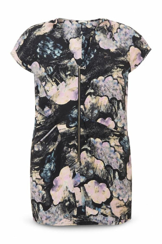 Front view of Whistles Women’s Multicoloured Silk Shift Dress UK 14