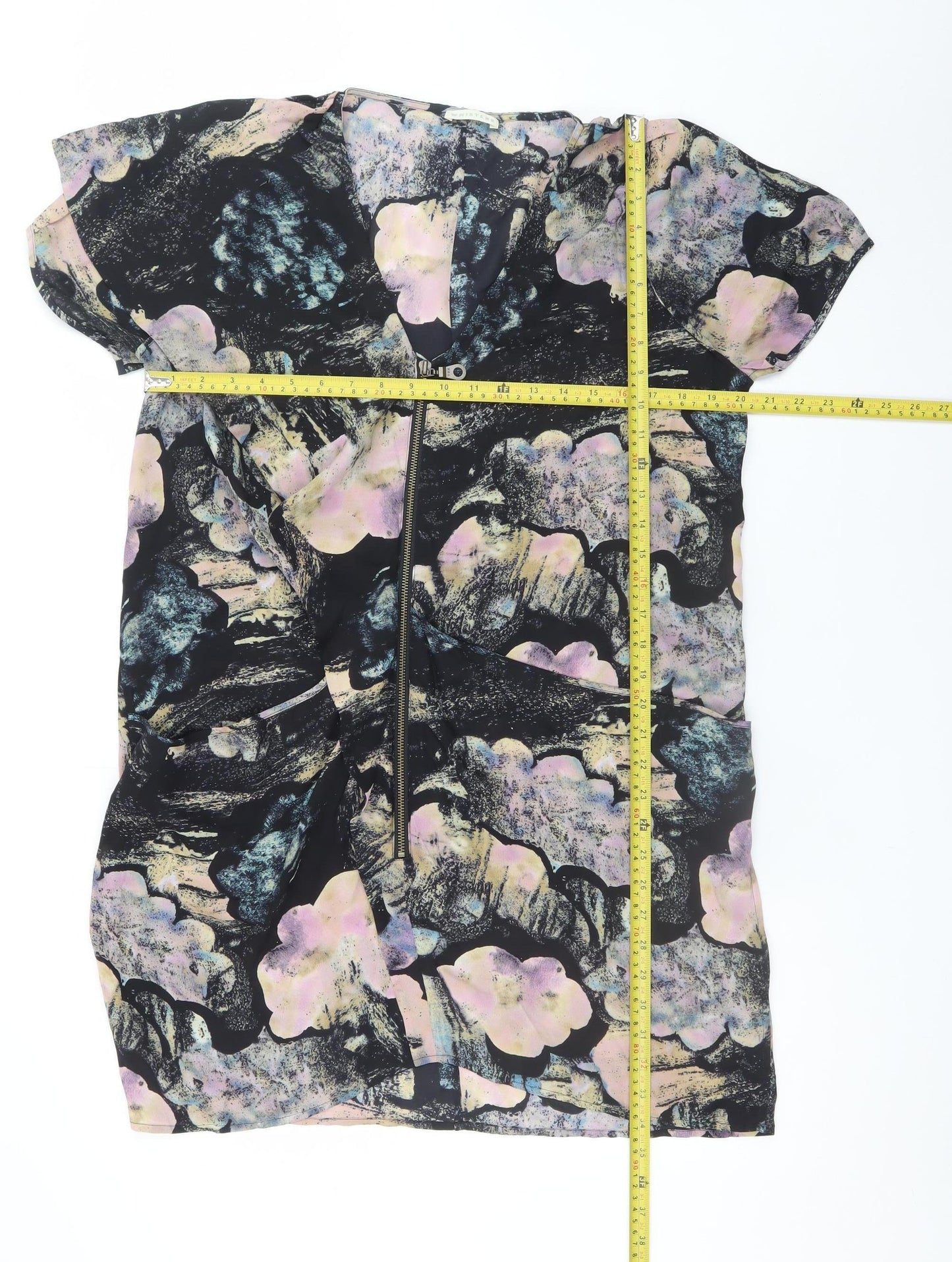 Whistles Women’s Multicoloured Silk Shift Dress UK 14