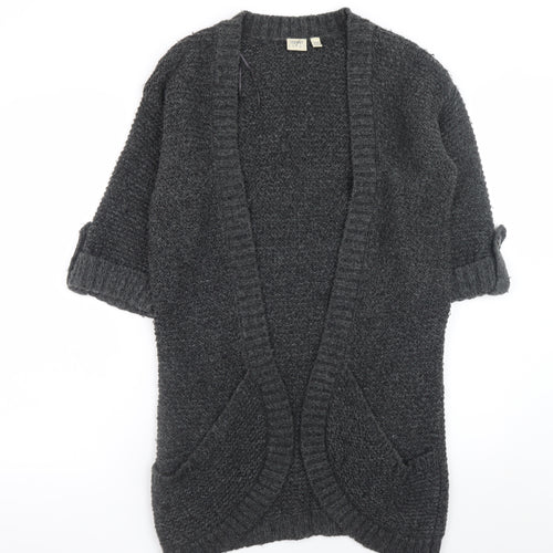 Esprit Women’s Grey Chunky Knit Open Front Cardigan L