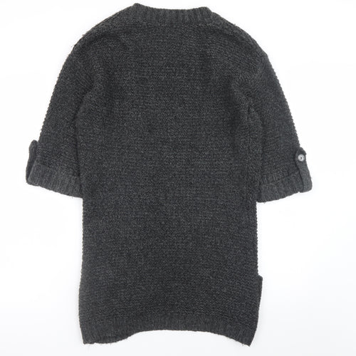 Esprit Women’s Grey Chunky Knit Open Front Cardigan L