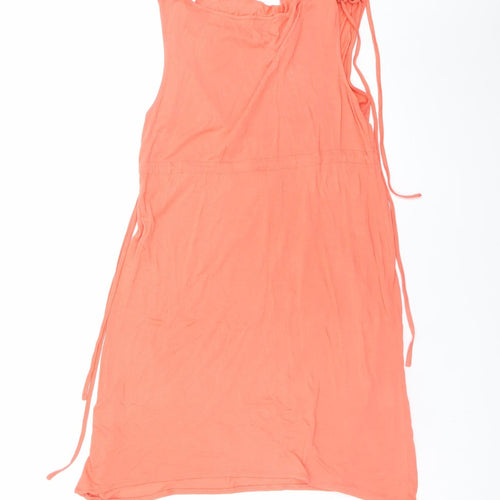 Oasis Women’s Orange Embroidered Shift Dress Size 10 Sleeveless
