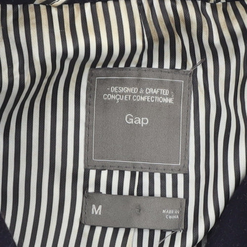 Gap Women's Blue Wool Pea Coat Jacket Medium Lined Double Breasted