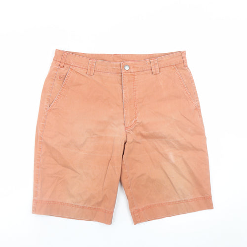 Brook Taverner Men's Orange Chino Shorts Size 34 Regular