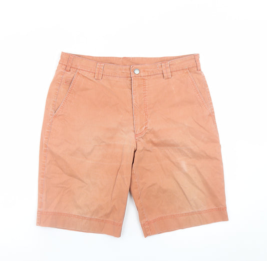 Brook Taverner Men's Orange Chino Shorts Size 34 Regular