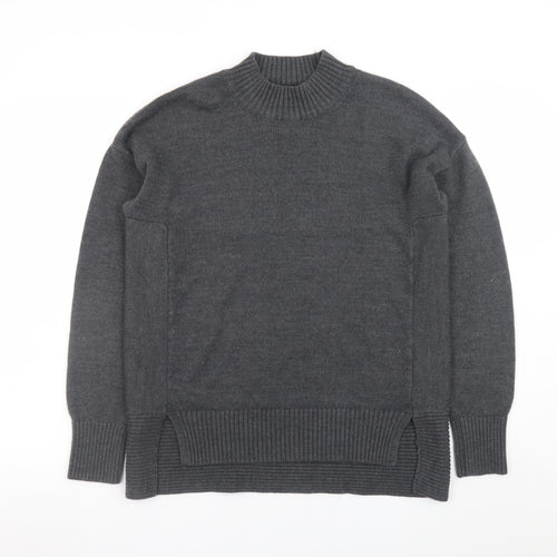 NEXT Women Grey Mock Neck Long Sleeve Pullover Jumper Size S
