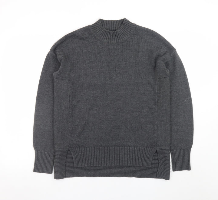 NEXT Women Grey Mock Neck Long Sleeve Pullover Jumper Size S