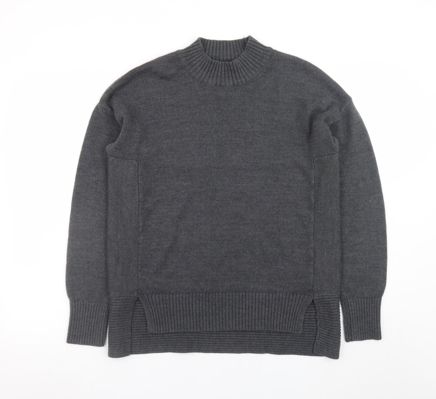 NEXT Women Grey Mock Neck Long Sleeve Pullover Jumper Size S