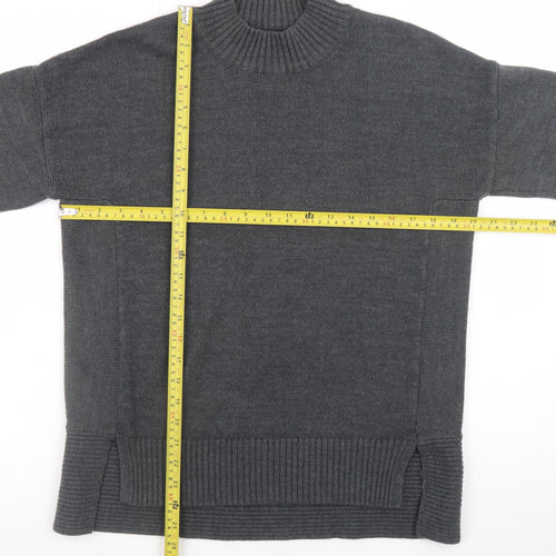 NEXT Women Grey Mock Neck Long Sleeve Pullover Jumper Size S