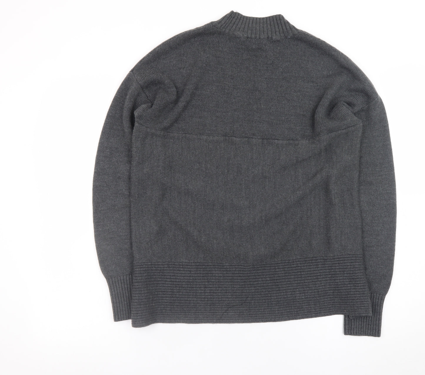 NEXT Women Grey Mock Neck Long Sleeve Pullover Jumper Size S