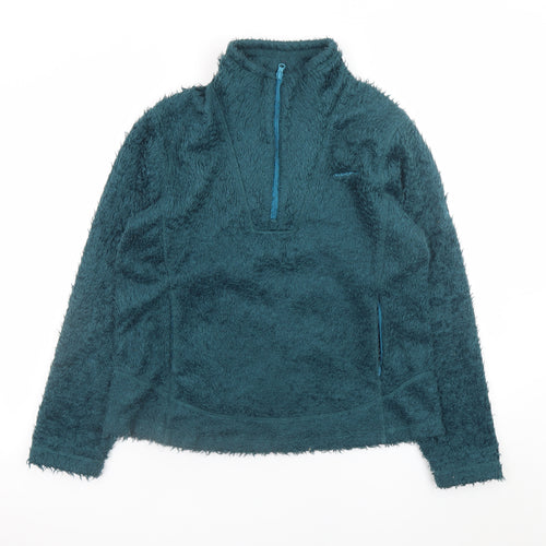 Craghoppers Women Teal Fleece Pullover 1/2 Zip Sweatshirt UK 14