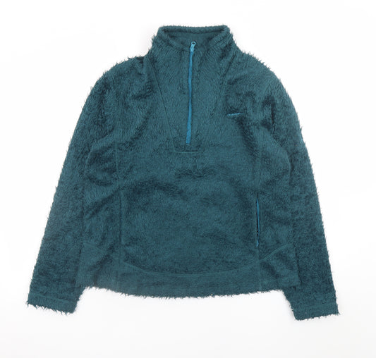 Craghoppers Women Teal Fleece Pullover 1/2 Zip Sweatshirt UK 14