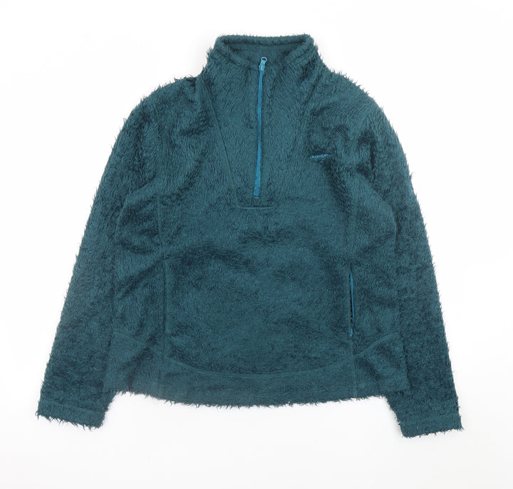 Craghoppers Women Teal Fleece Pullover 1/2 Zip Sweatshirt UK 14