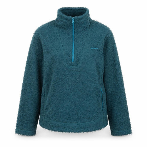 Craghoppers Women Teal Fleece Pullover 1/2 Zip Sweatshirt UK 14