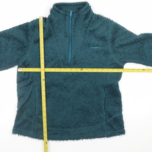 Craghoppers Women Teal Fleece Pullover 1/2 Zip Sweatshirt UK 14