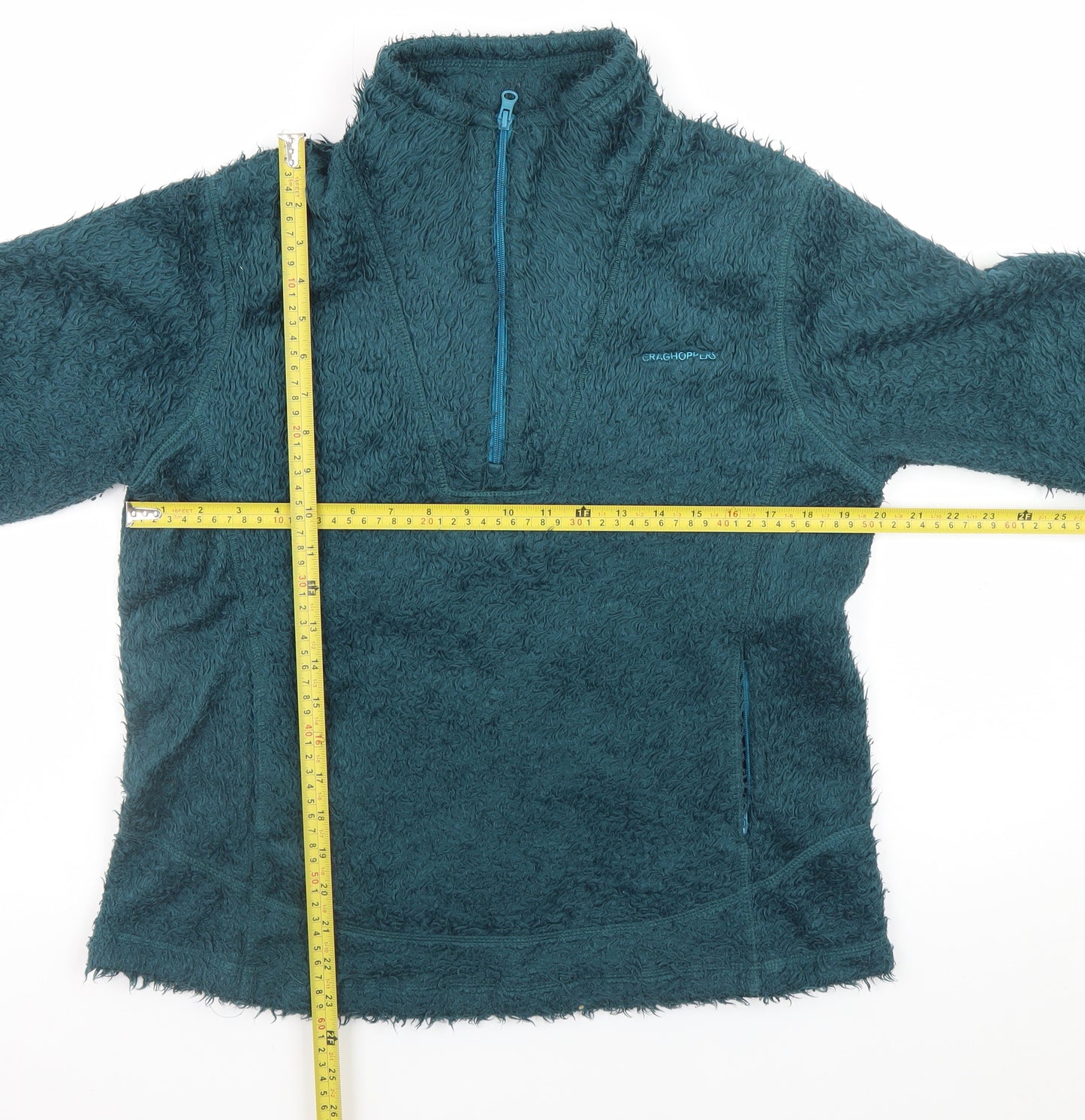 Craghoppers Women Teal Fleece Pullover 1/2 Zip Sweatshirt UK 14