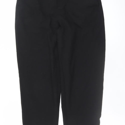 Savida Women’s Black Cropped Trousers Size 12 Polyester Blend