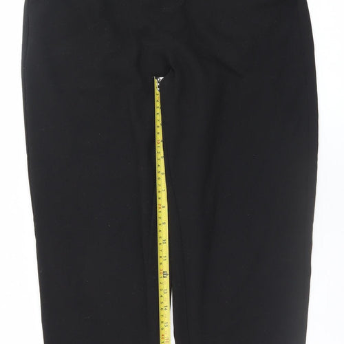 Savida Women’s Black Cropped Trousers Size 12 Polyester Blend