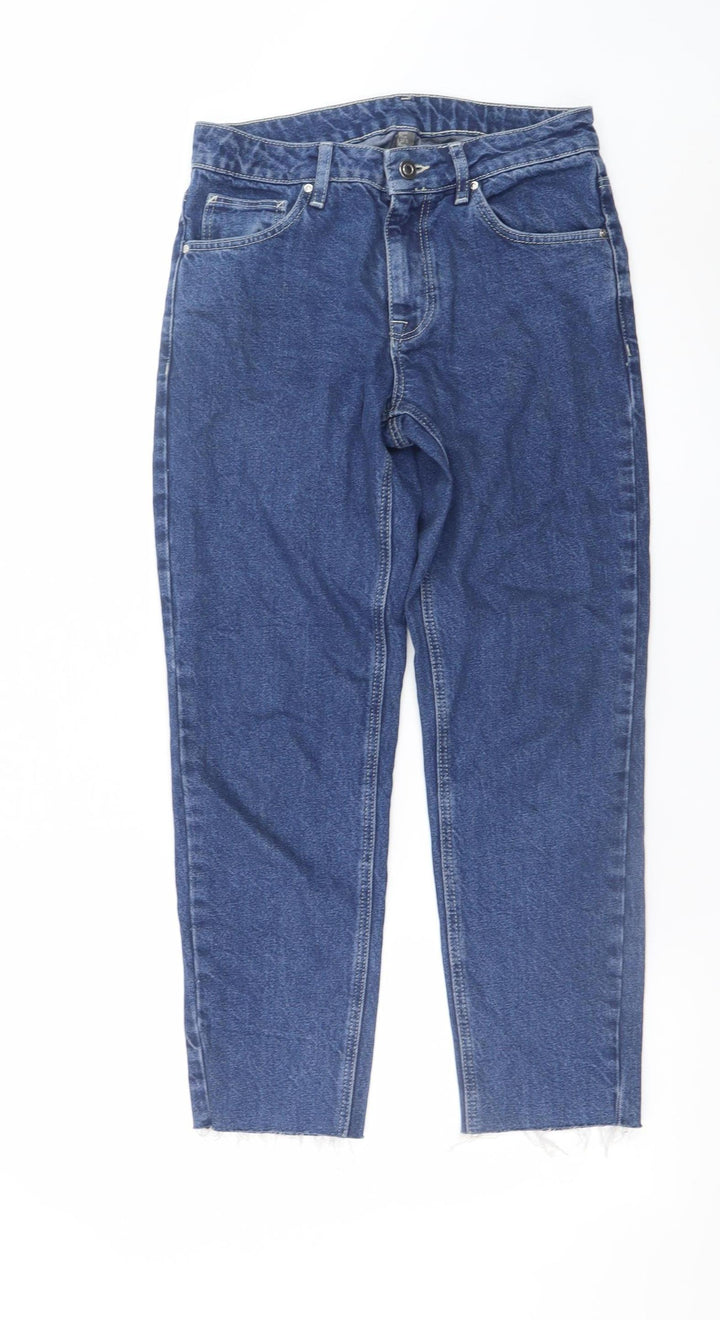 ASOS Womens Blue High Rise Straight Denim Jeans Size M