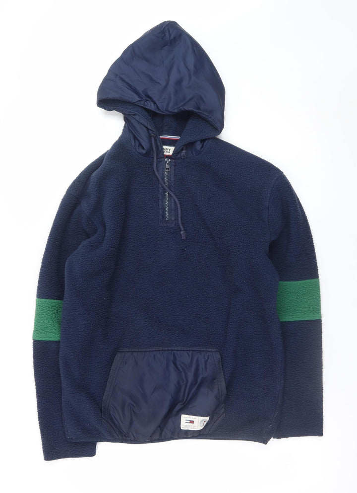Tommy Jeans Men’s Blue Fleece Pullover Hoodie Size S