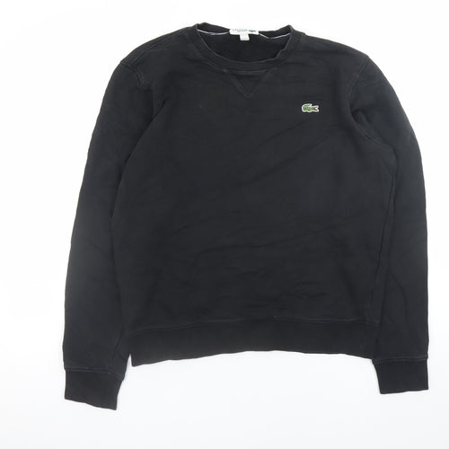 Lacoste Sport Men’s Black Crew Neck Sweatshirt Size S Regular Fit