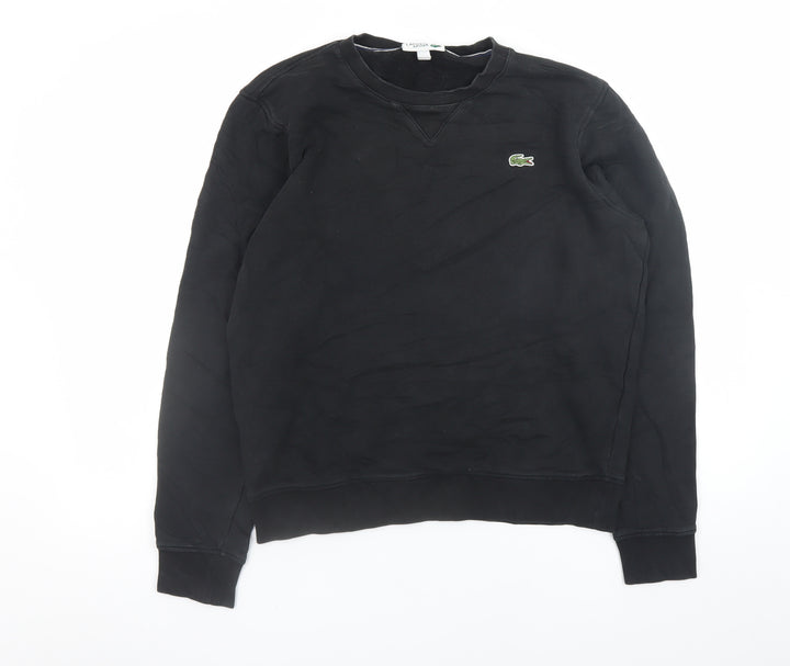 Lacoste Sport Men’s Black Crew Neck Sweatshirt Size S Regular Fit