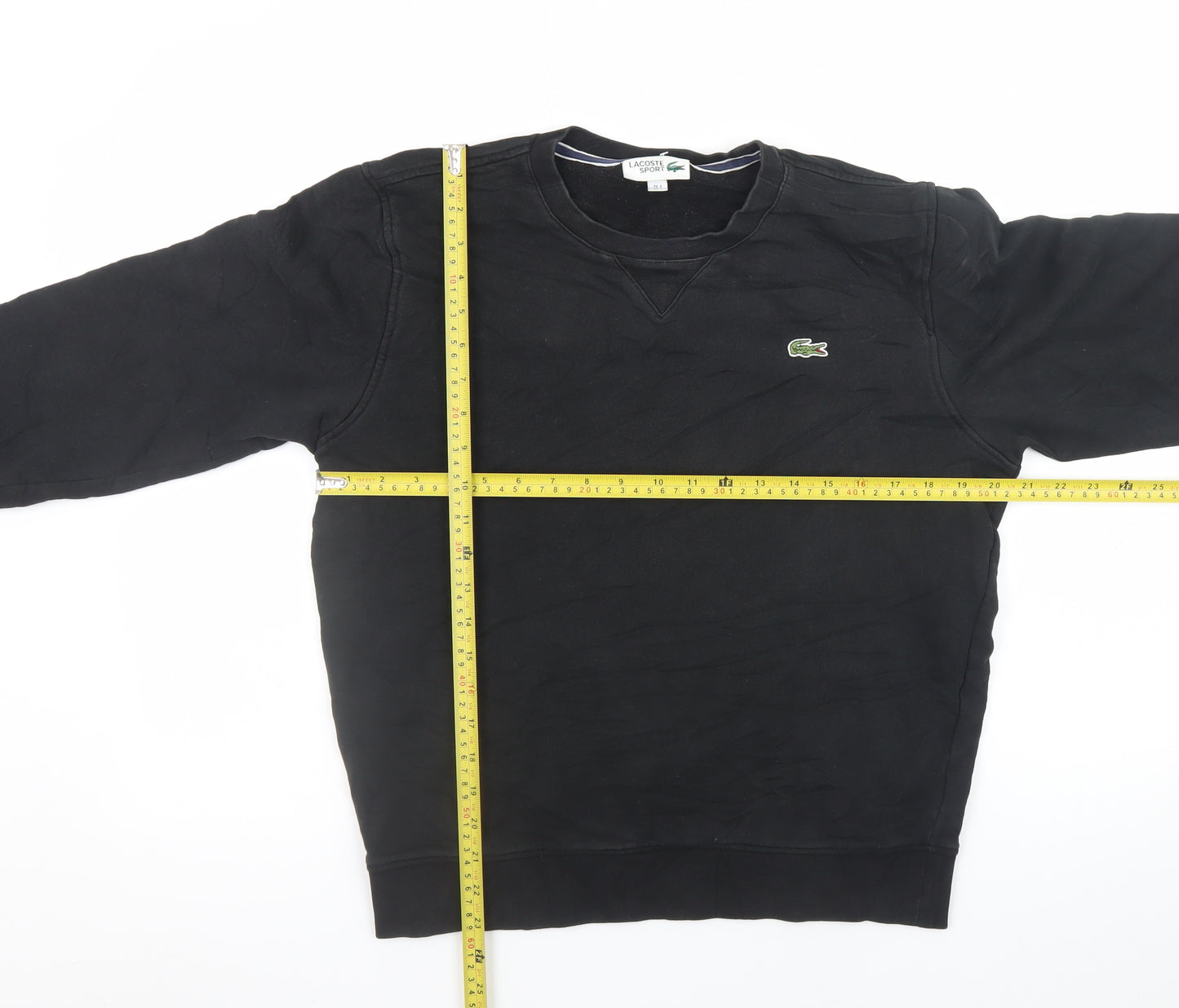 Lacoste Sport Men’s Black Crew Neck Sweatshirt Size S Regular Fit