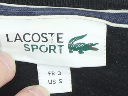 Lacoste Sport Men’s Black Crew Neck Sweatshirt Size S Regular Fit