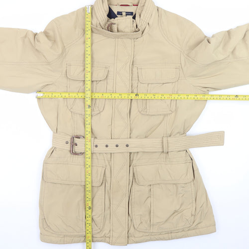 Tommy Hilfiger Women’s Beige Belted Military Jacket XL