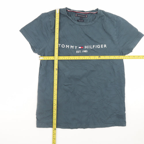 Tommy Hilfiger Men's Blue Logo Short Sleeve Crew Neck T-Shirt Size S