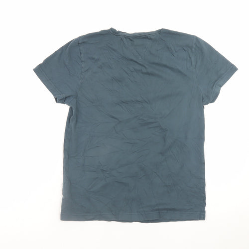 Tommy Hilfiger Men's Blue Logo Short Sleeve Crew Neck T-Shirt Size S