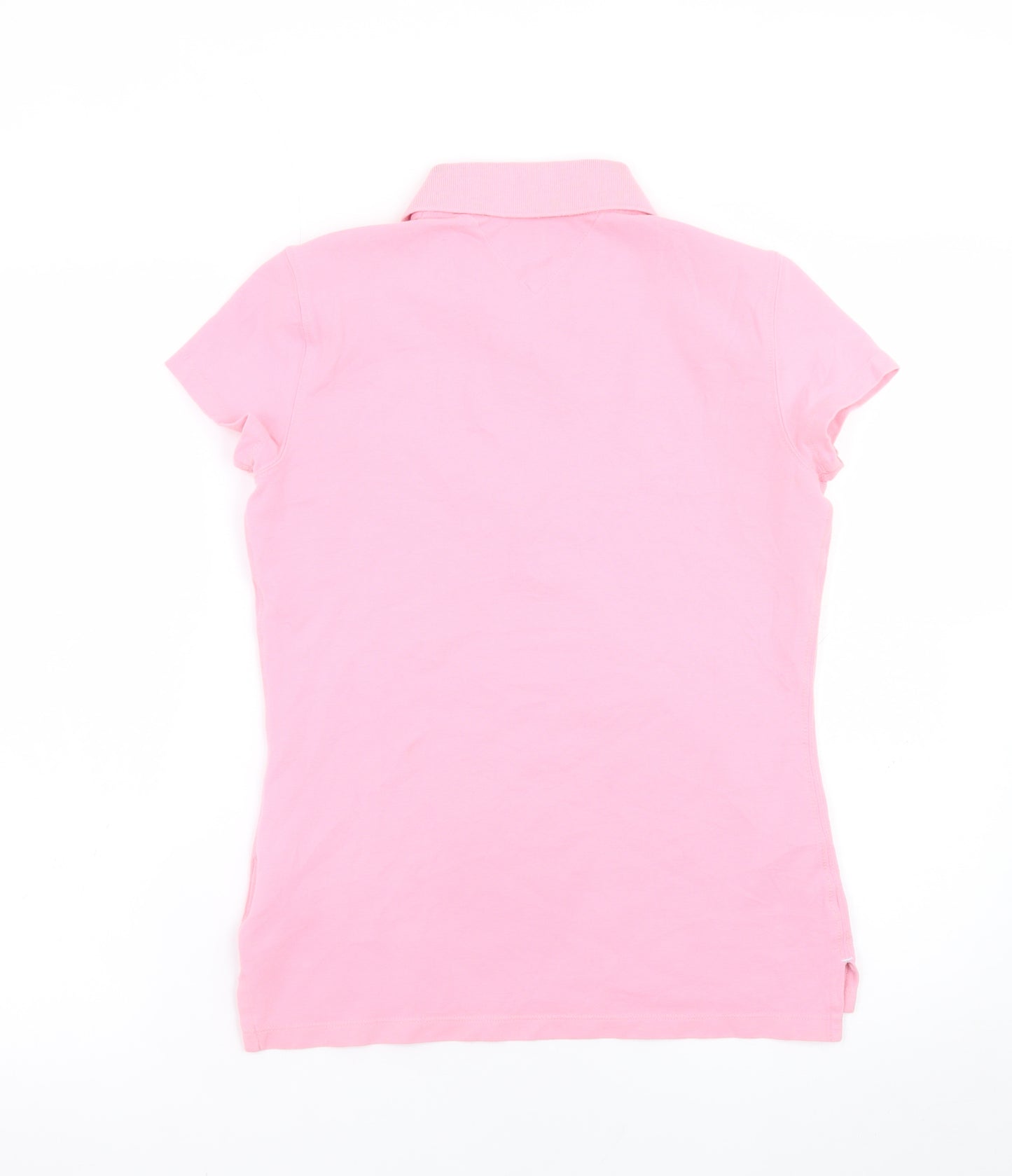 Tommy Hilfiger Women's Pink Slim Fit Polo Shirt Medium