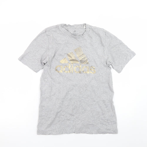 Adidas Womens Grey XS Basic Leeds United T-Shirt